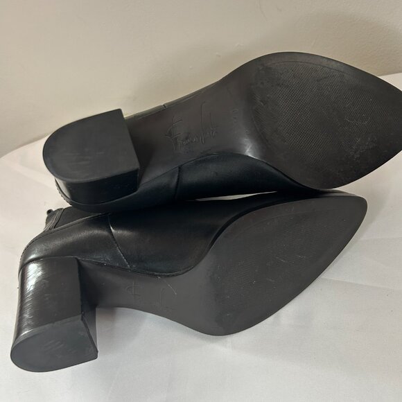 Franco Sarto Boots Black Leather Cita Chelsea Ankle Bootie - Picture 6 of 8